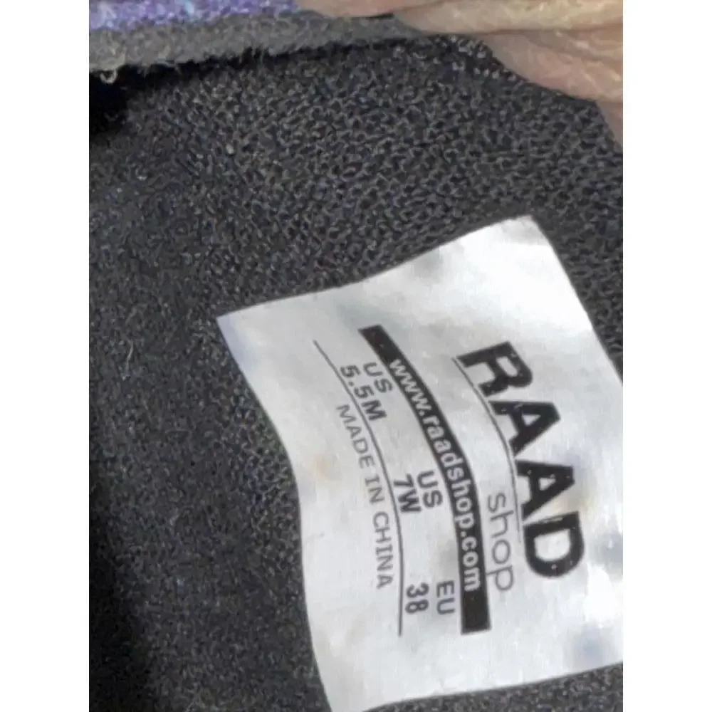 RAAD Purple Flame Canvas Sneakers – Women’s 7 / Youth 5.5 – Flat Lace Swap